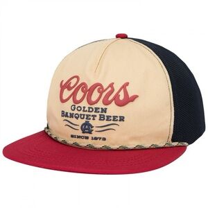 Coors Retro Vintage look with Rope Snapback Hat Golden Banquet Beer
